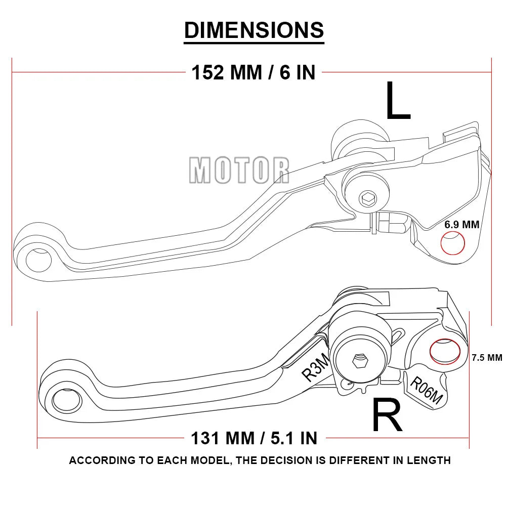 Levier d'embrayage et frein — Kawasaki KX KXF 65-450