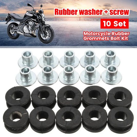 Kit de rondelles caoutchouc et joints moto 10 pcs — Honda / Yamaha / Suzuki