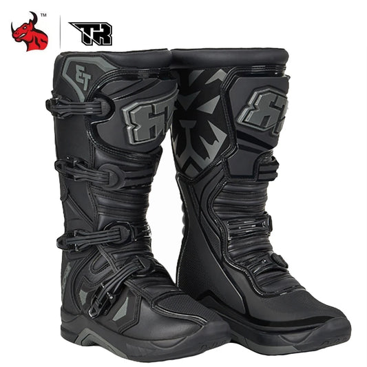 Men's Racing Shoes Boots Safe Riding Motocross Boots Waterproof Anti Fall Wear-resistant Motorcycle Boots Equipment Rally