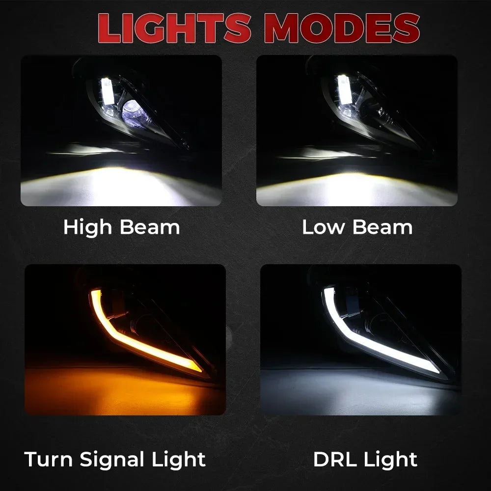 Phares LED DRL + clignotants — Yamaha Raptor 700 YFZ450R Wolverine 2006-2025