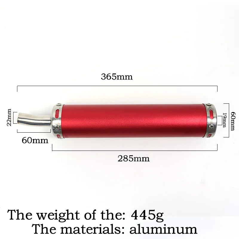 7 Color 50-250CC Universal Motorcycle Racing Exhaust Muffler  2 Stroke Motorcycle Exhaust Pipe Muffler