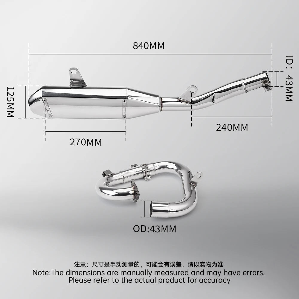 YZ250F YZF250 WR250F XXF 250 Motorcycle Exhaust Muffler Escape Pipe Full Exhaust System 2019-2024