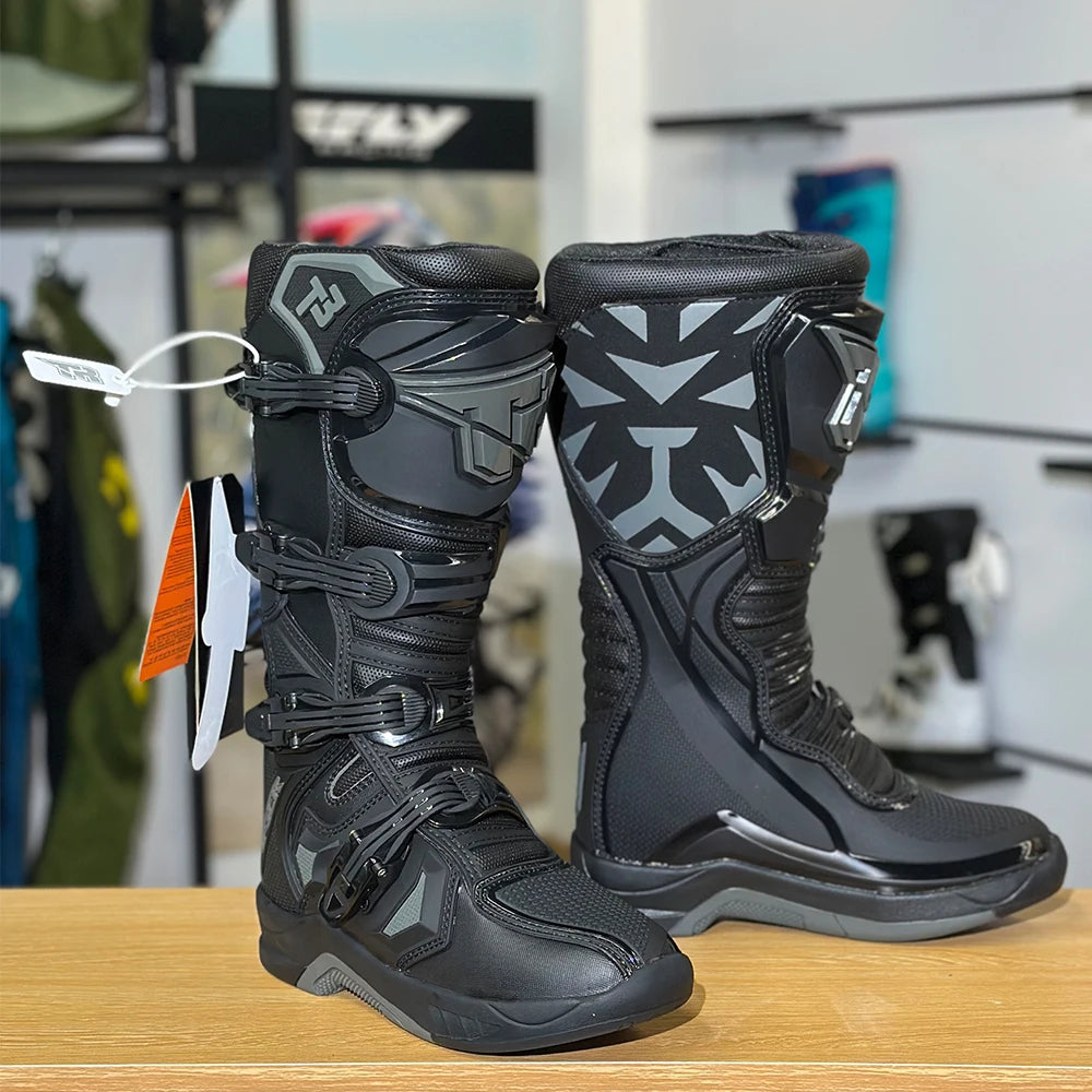 Men's Racing Shoes Boots Safe Riding Motocross Boots Waterproof Anti Fall Wear-resistant Motorcycle Boots  Equipment Rally