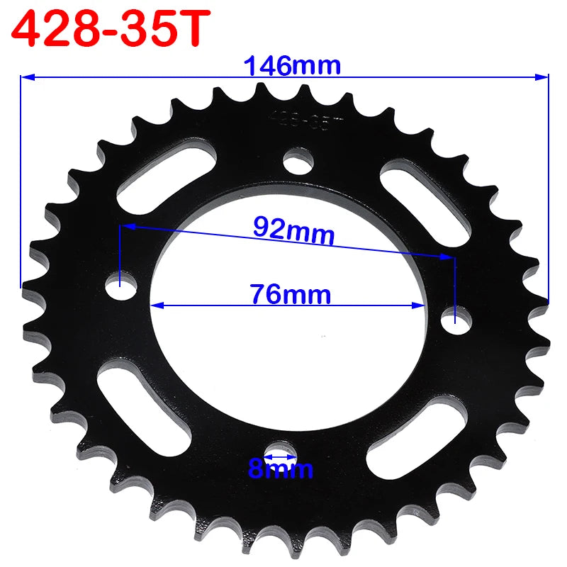 Kit pignon + couronne 428 — ATV Quad Pit Bike Moto 25T à 48T