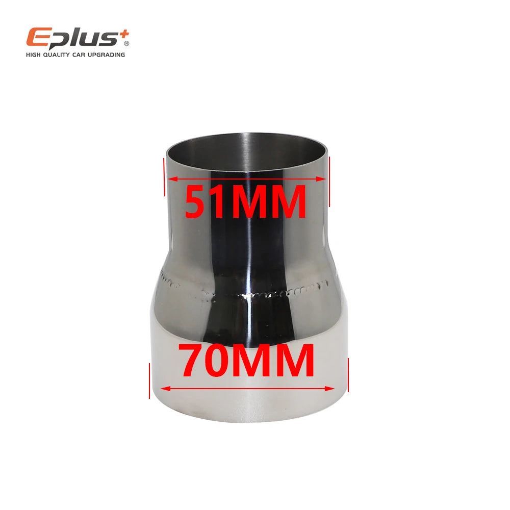 Size range 51mm to 89mm Universal Stainless Steel Straight Adapter Reducer Car Motorcycle Exhaust Muffler Pipeline Welded Pipe