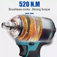 Kamolee 520 N.M Torque DTW285 Brushless Electric Impact Wrench 1/2 In Lithium-Ion Battery Apply to 18V 21V Battery