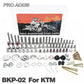 Kit visserie carénage plastiques — Kawasaki KX KLX KXF 80-450 2003-2025