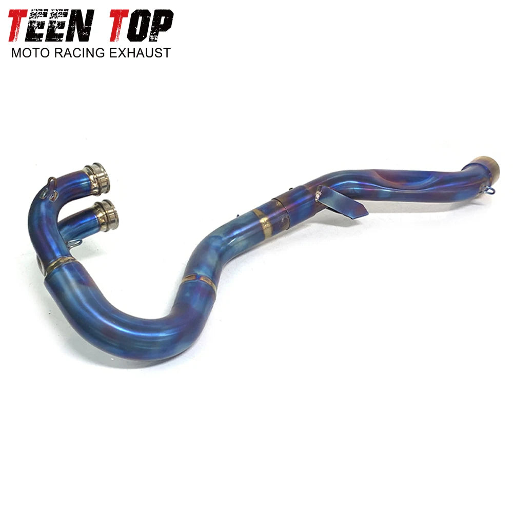 50mm Motorcycle Exhaust Pipe For KTM 250EXC 540SXS 450 SX/SXS/XC 2004 Exhaust Header Offroad Bike Titanium Alloy Front Link Pipe