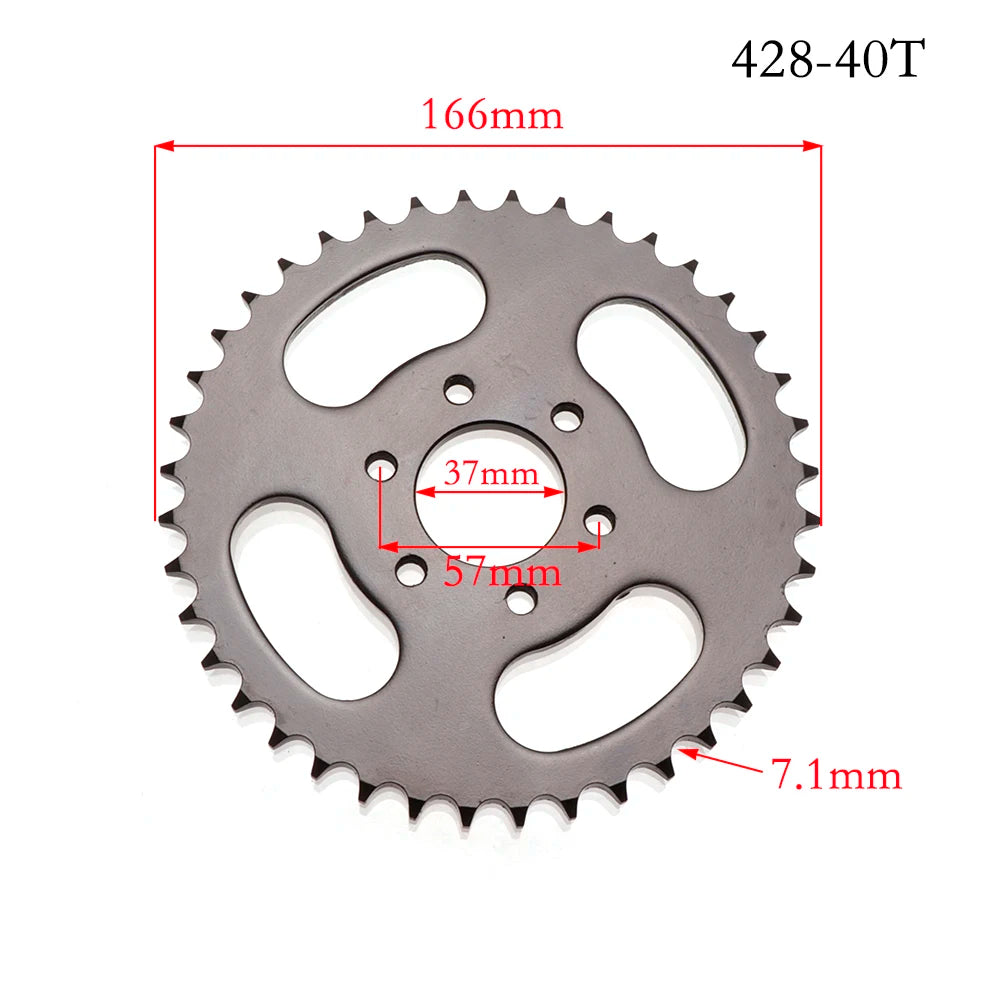 Kit pignon + couronne 428 — ATV Quad Pit Bike Moto 25T à 48T