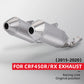 Suitable for CRF450R CRF450R/X T148 (2015-2020) motorcycle stainless steel dual outlet mid section exhaust system kit