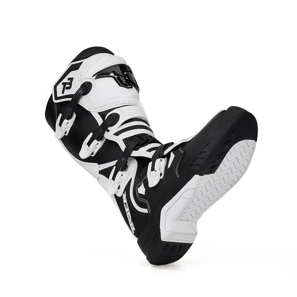 Professional Outdoors Motocross Racing Long Boots  Anti Slip Breathable Motos Shoes Men's Motorcycle Protective Boots