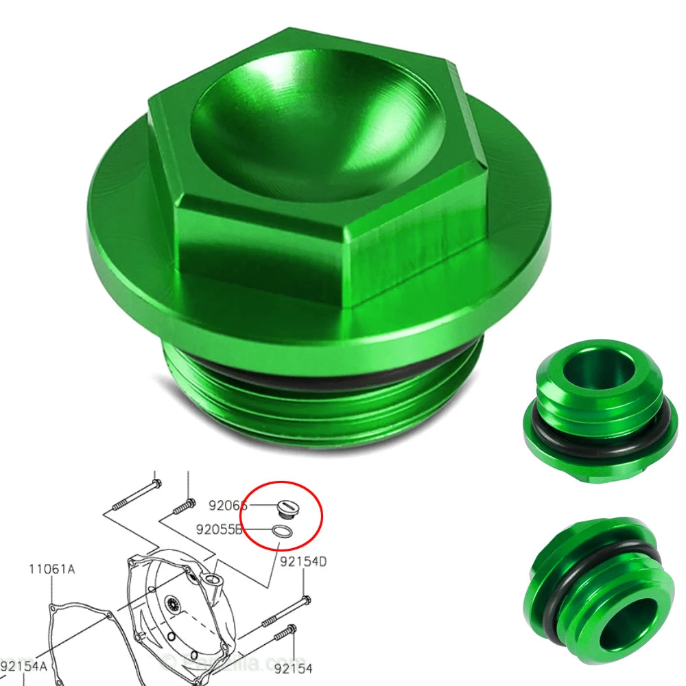 Bouchon de remplissage d'huile moteur CNC — Kawasaki KX KXF KLX 2004-2023
