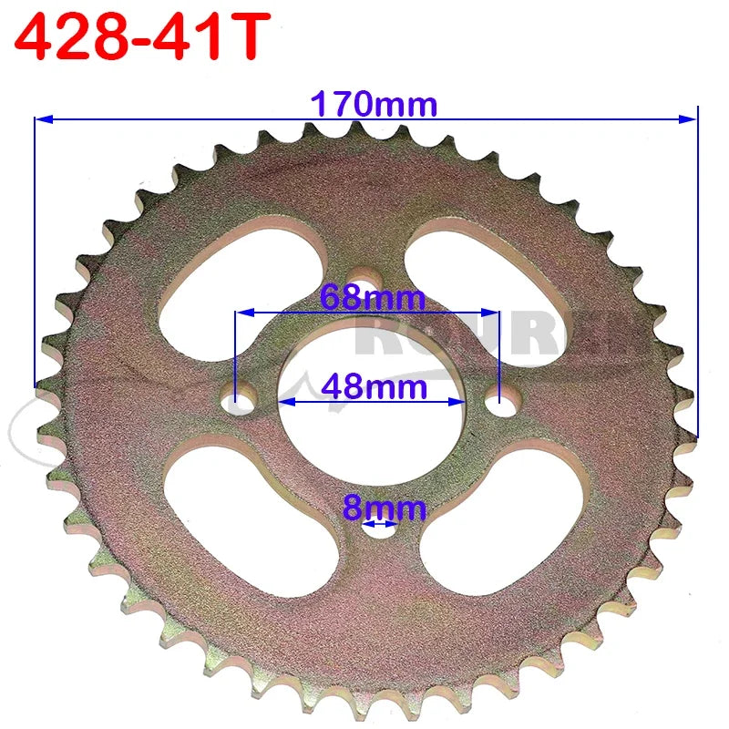 Kit pignon + couronne 428 — ATV Quad Pit Bike Moto 25T à 48T