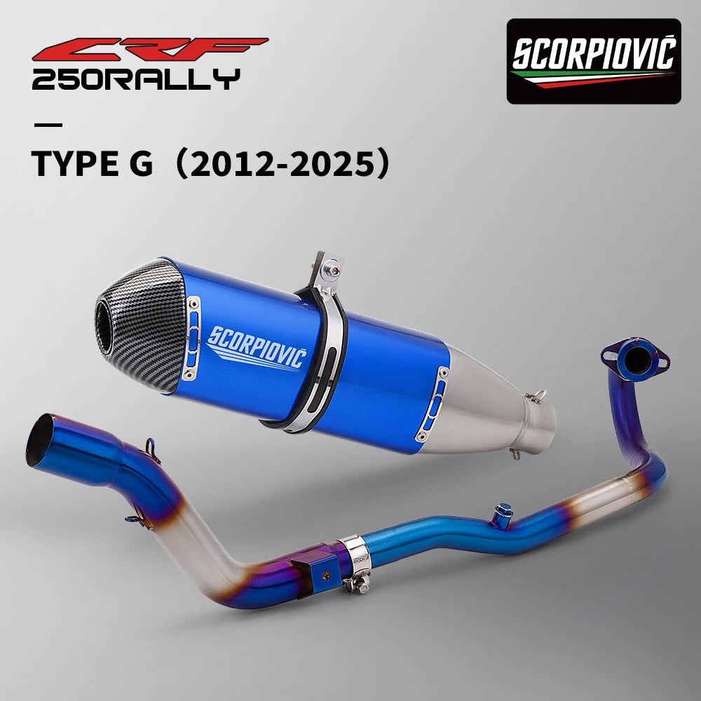 Off road CRF250 CRF250F CRF250L Front Link Pipe Full Exhaust System Muffler 2012-2025