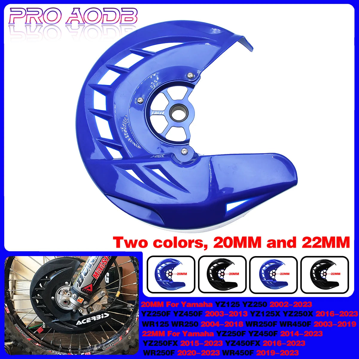 Protège-disque de frein avant — Yamaha YZ YZF WR 125-450 2003-2022