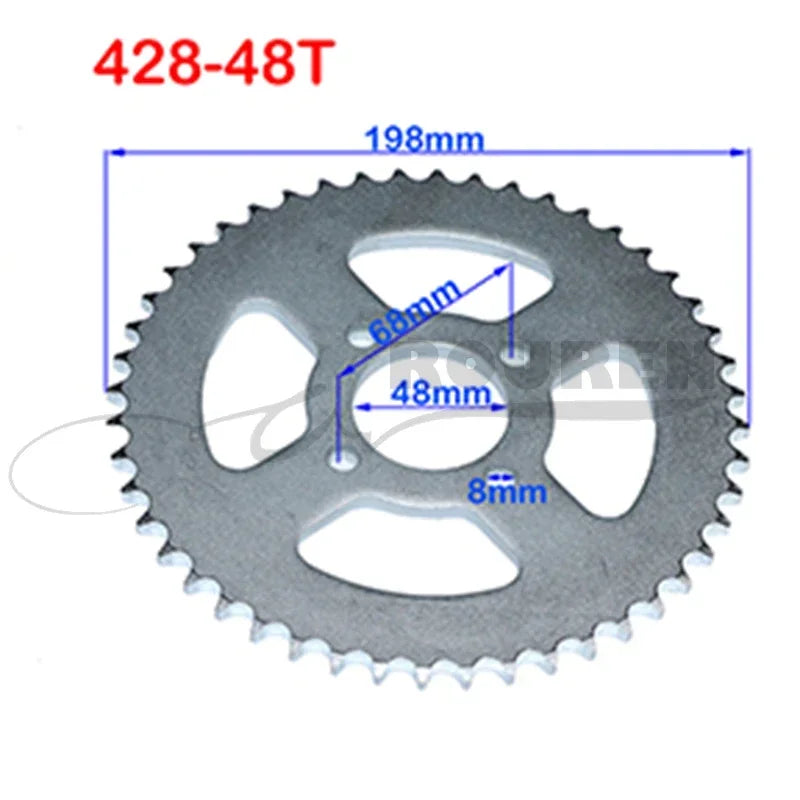 Kit pignon + couronne 428 — ATV Quad Pit Bike Moto 25T à 48T