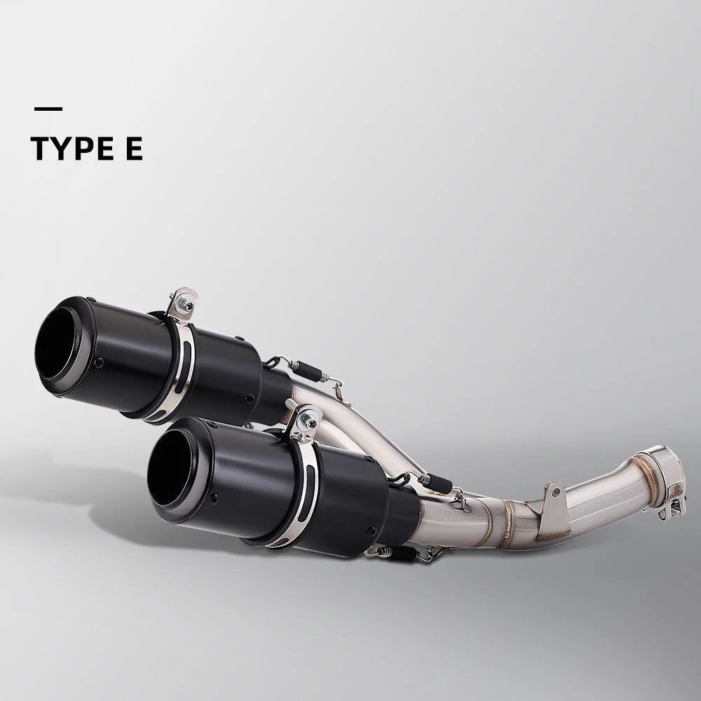 Suitable for CRF450R CRF450R/X T148 (2015-2020) motorcycle stainless steel dual outlet mid section exhaust system kit