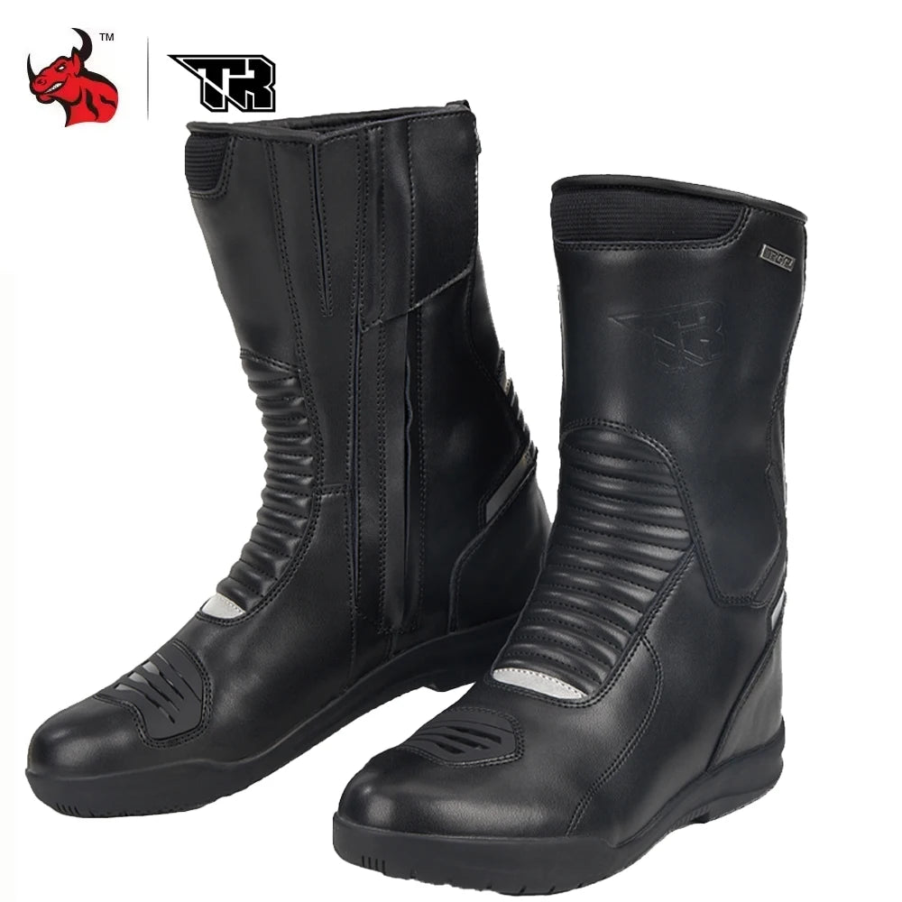 Professional Outdoors Motocross Racing Long Boots  Anti Slip Breathable Motos Shoes Men's Motorcycle Protective Boots