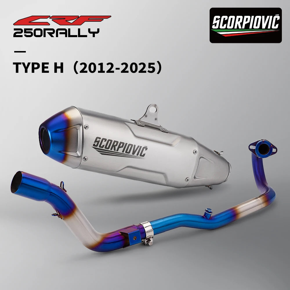Off road CRF250 CRF250F CRF250L Front Link Pipe Full Exhaust System Muffler 2012-2025