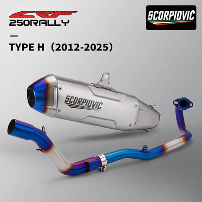 Off road CRF250 CRF250F CRF250L Front Link Pipe Full Exhaust System Muffler 2012-2025