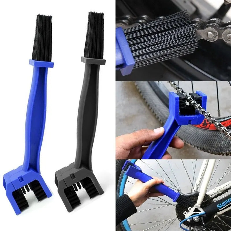 Coolty 5pcs Moto Brosse De Nettoyage, Moto Vélo Chaîne Pédalier Brush Cleaner Outil (Bleu