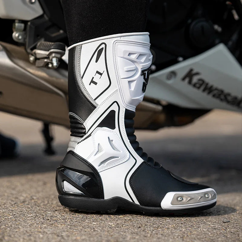 Men's Racing Shoes Boots Safe Riding Motocross Boots Waterproof Anti Fall Wear-resistant Motorcycle Boots  Equipment Rally