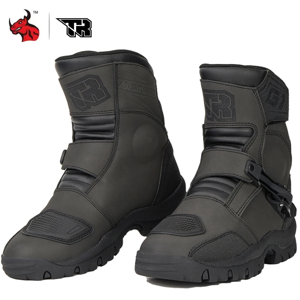 Professional Outdoors Motocross Racing Long Boots  Anti Slip Breathable Motos Shoes Men's Motorcycle Protective Boots