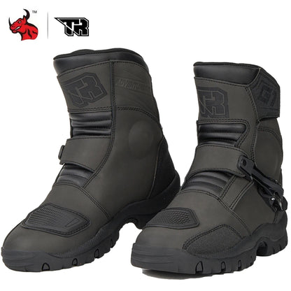 Professional Outdoors Motocross Racing Long Boots  Anti Slip Breathable Motos Shoes Men's Motorcycle Protective Boots