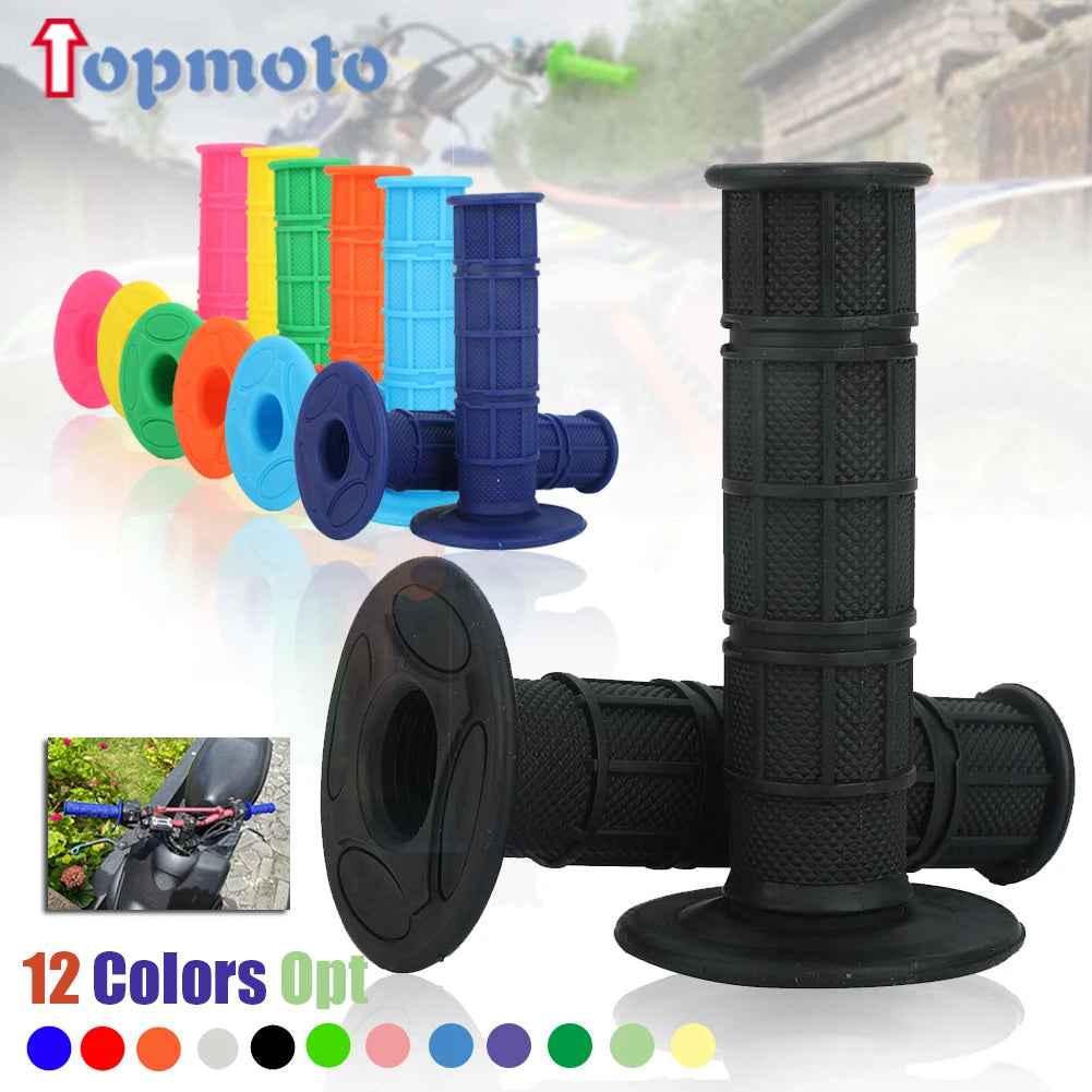 22mm 24mm Motorcycles Grip Dirt Bike Grips 7/8" Rubber Biker Scooter Handle Grip For Handlebar Mx Pillow Top Throttle 22mm Bar