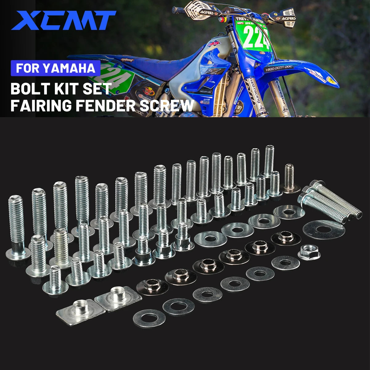 Kit visserie carénage garde-boue — Yamaha YZ 85 125 250 450 YZF WR