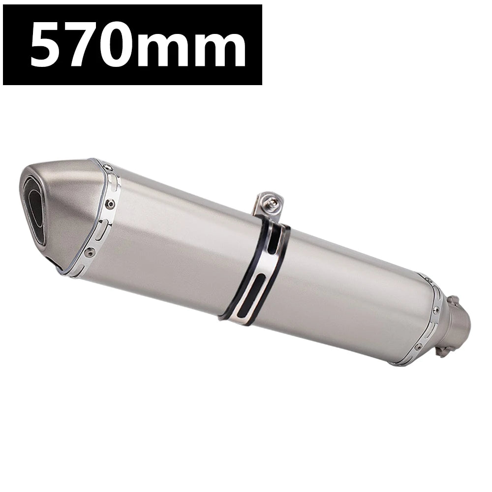 Universal 51MM Motorcycle Stainless steel Exhaust Pipe 570mm for ninja400 R3 Z900 S1000RR pcx160 duke390 R1 MT-07 slip-on