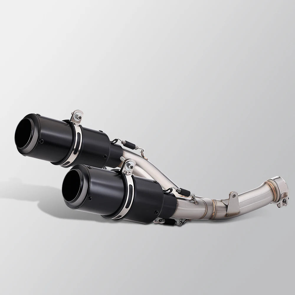 Suitable for CRF450R CRF450R/X T148 (2015-2020) motorcycle stainless steel dual outlet mid section exhaust system kit