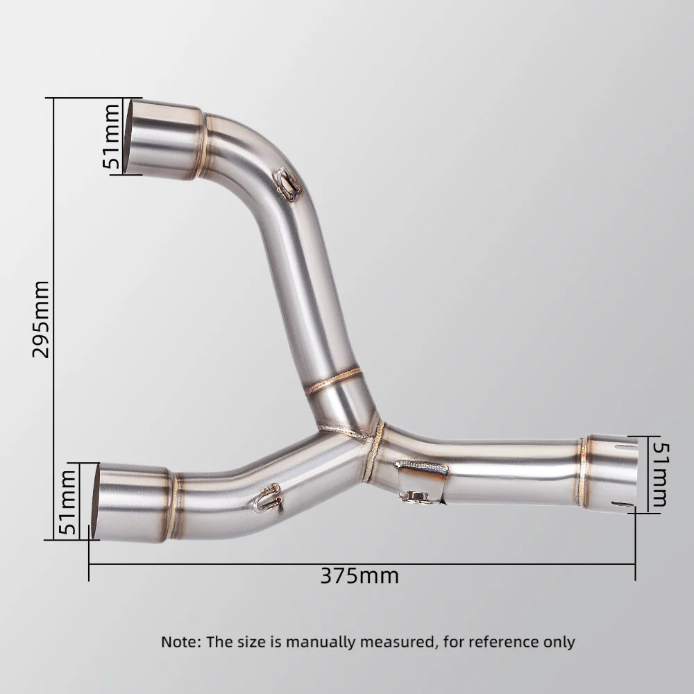 Suitable for CRF450R CRF450R/X T148 (2015-2020) motorcycle stainless steel dual outlet mid section exhaust system kit