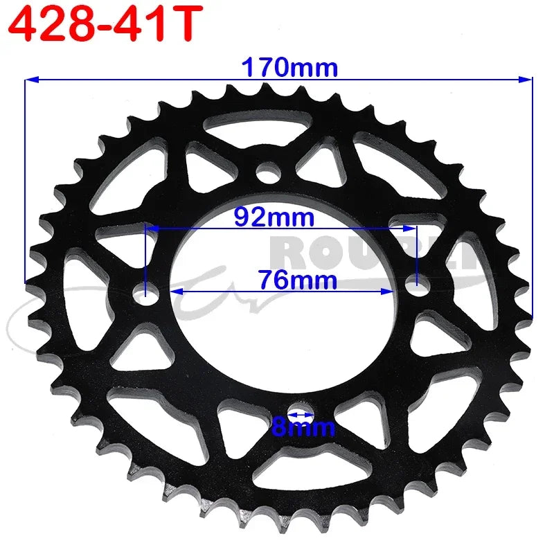 Kit pignon + couronne 428 — ATV Quad Pit Bike Moto 25T à 48T