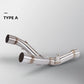 Suitable for CRF450R CRF450R/X T148 (2015-2020) motorcycle stainless steel dual outlet mid section exhaust system kit