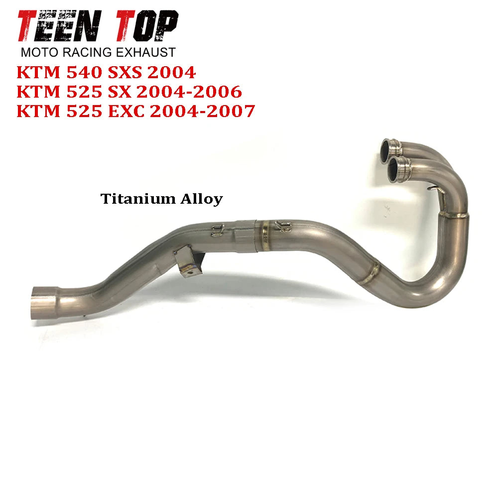 50mm Motorcycle Exhaust Pipe For KTM 250EXC 540SXS 450 SX/SXS/XC 2004 Exhaust Header Offroad Bike Titanium Alloy Front Link Pipe