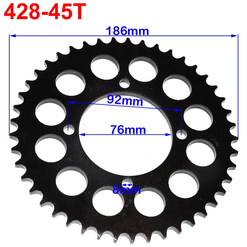 Kit pignon + couronne 428 — ATV Quad Pit Bike Moto 25T à 48T