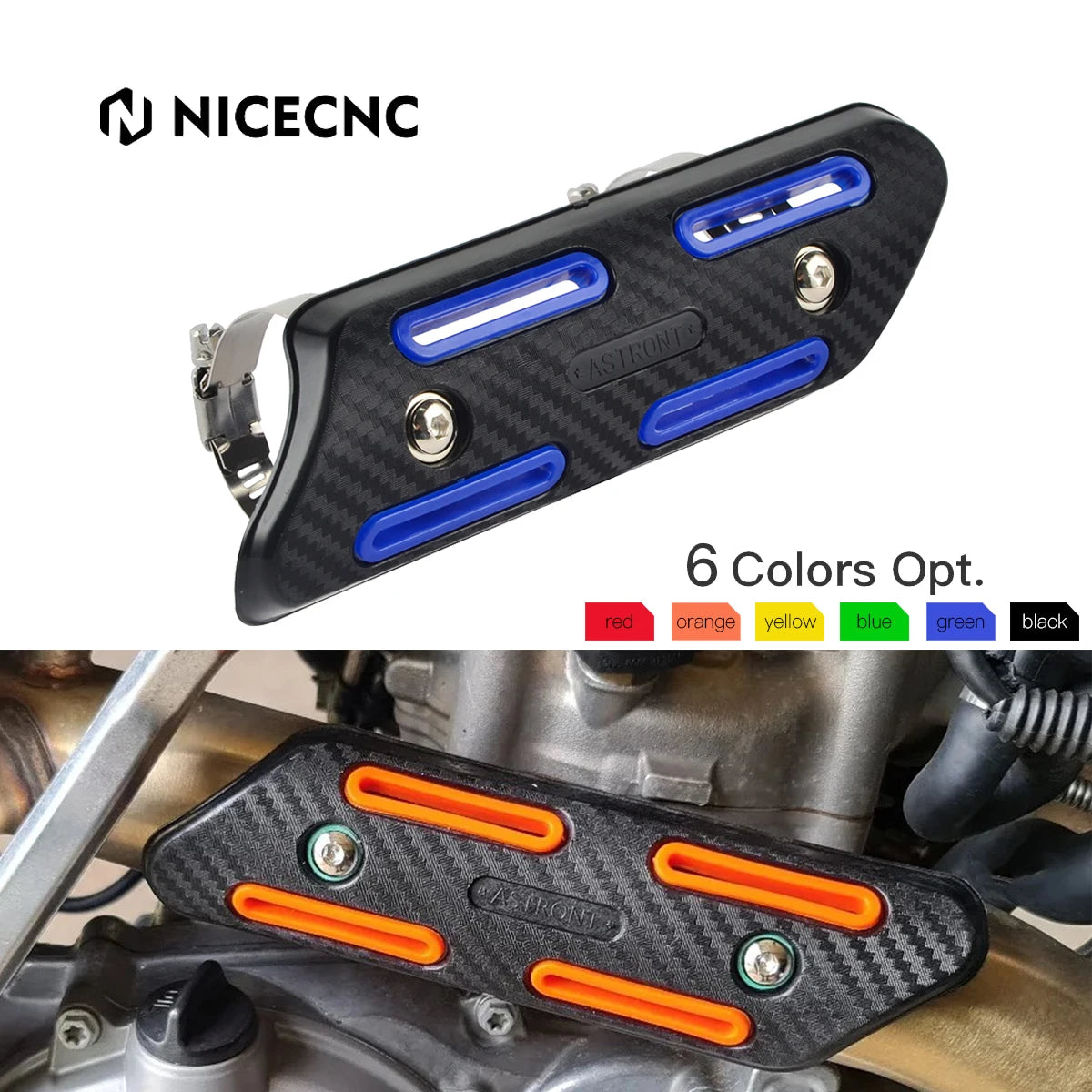 Protège-silencieux d'échappement aluminium CNC — Yamaha YZ WR 250F 450F