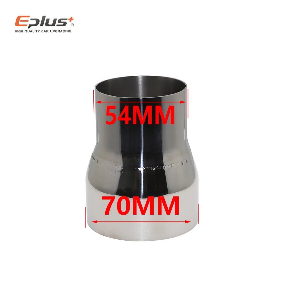 Size range 51mm to 89mm Universal Stainless Steel Straight Adapter Reducer Car Motorcycle Exhaust Muffler Pipeline Welded Pipe