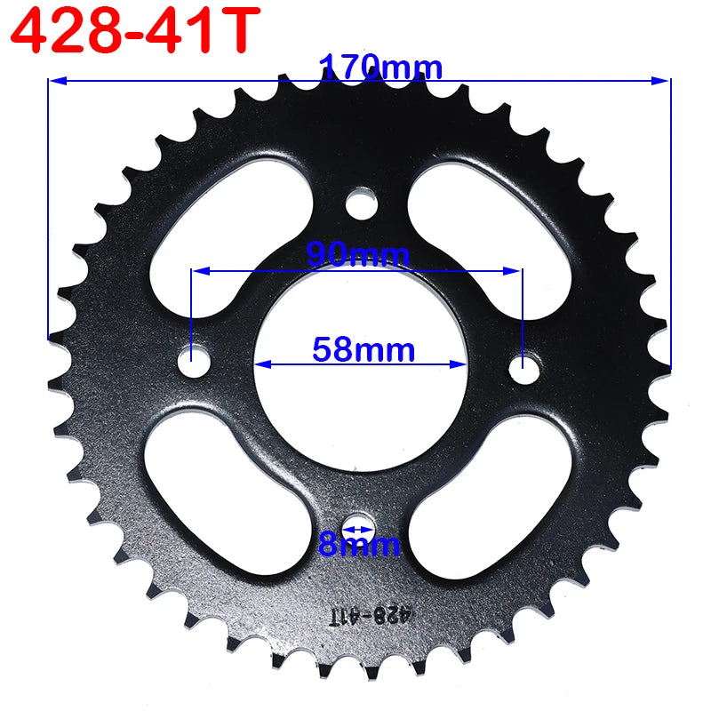Kit pignon + couronne 428 — ATV Quad Pit Bike Moto 25T à 48T