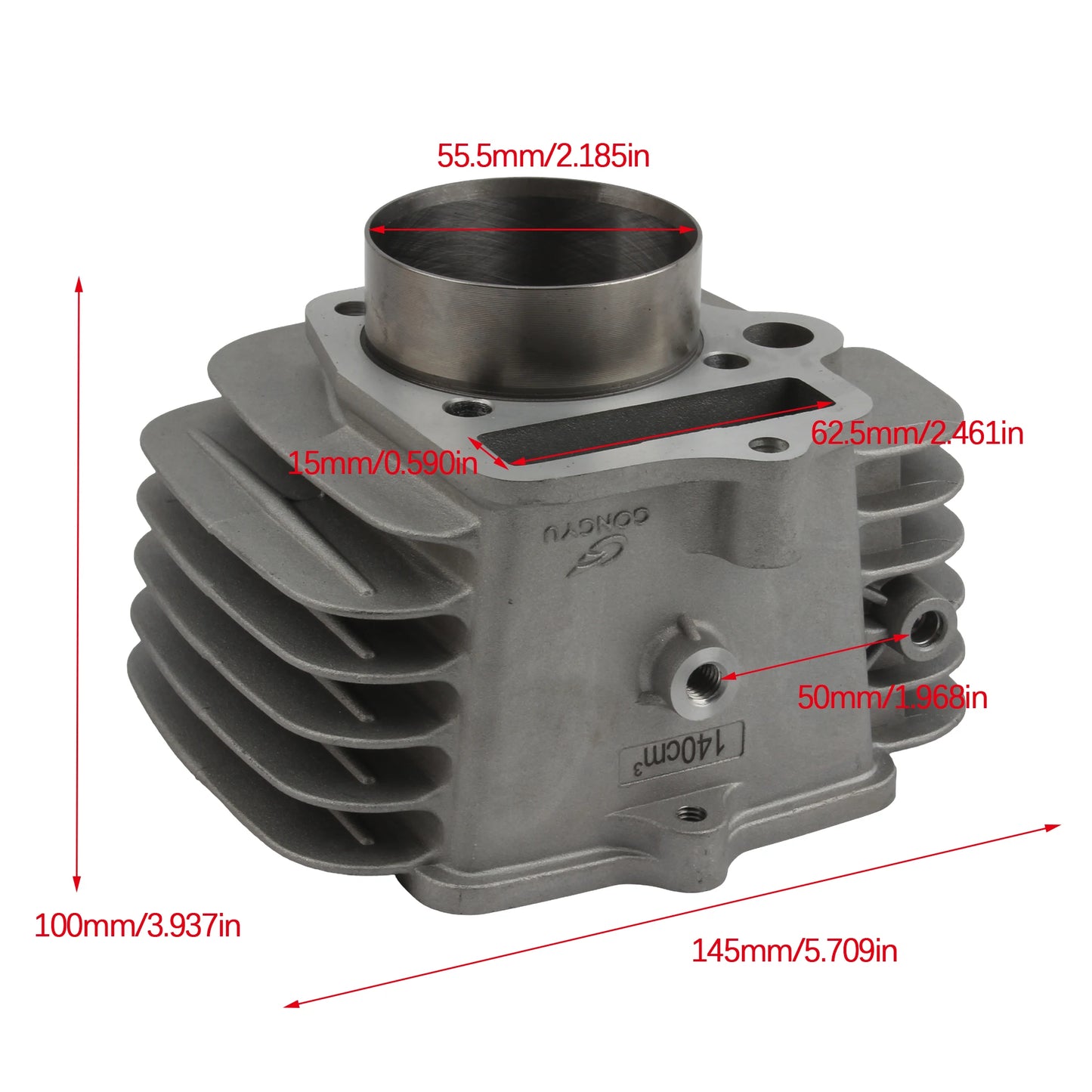 Kit cylindre 56 mm piston segments — Moteur YX YinXiang 140 cc Pit Bike