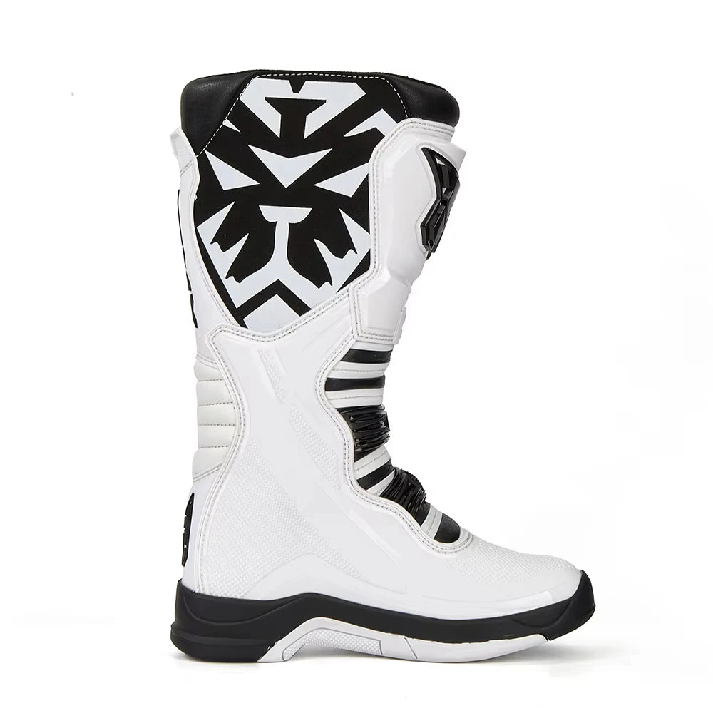 Professional Outdoors Motocross Racing Long Boots  Anti Slip Breathable Motos Shoes Men's Motorcycle Protective Boots