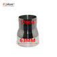 Size range 51mm to 89mm Universal Stainless Steel Straight Adapter Reducer Car Motorcycle Exhaust Muffler Pipeline Welded Pipe