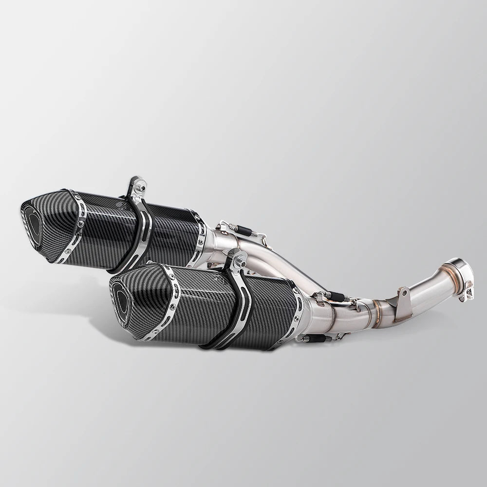 Suitable for CRF450R CRF450R/X T148 (2015-2020) motorcycle stainless steel dual outlet mid section exhaust system kit