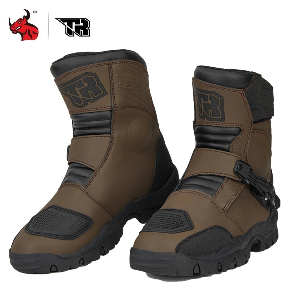 Professional Outdoors Motocross Racing Long Boots  Anti Slip Breathable Motos Shoes Men's Motorcycle Protective Boots