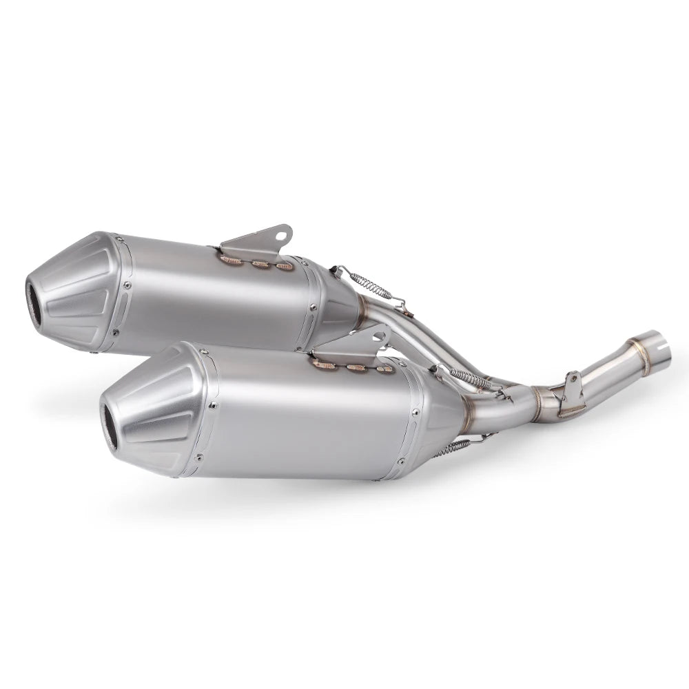Suitable for CRF450R CRF450R/X T148 (2015-2020) motorcycle stainless steel dual outlet mid section exhaust system kit