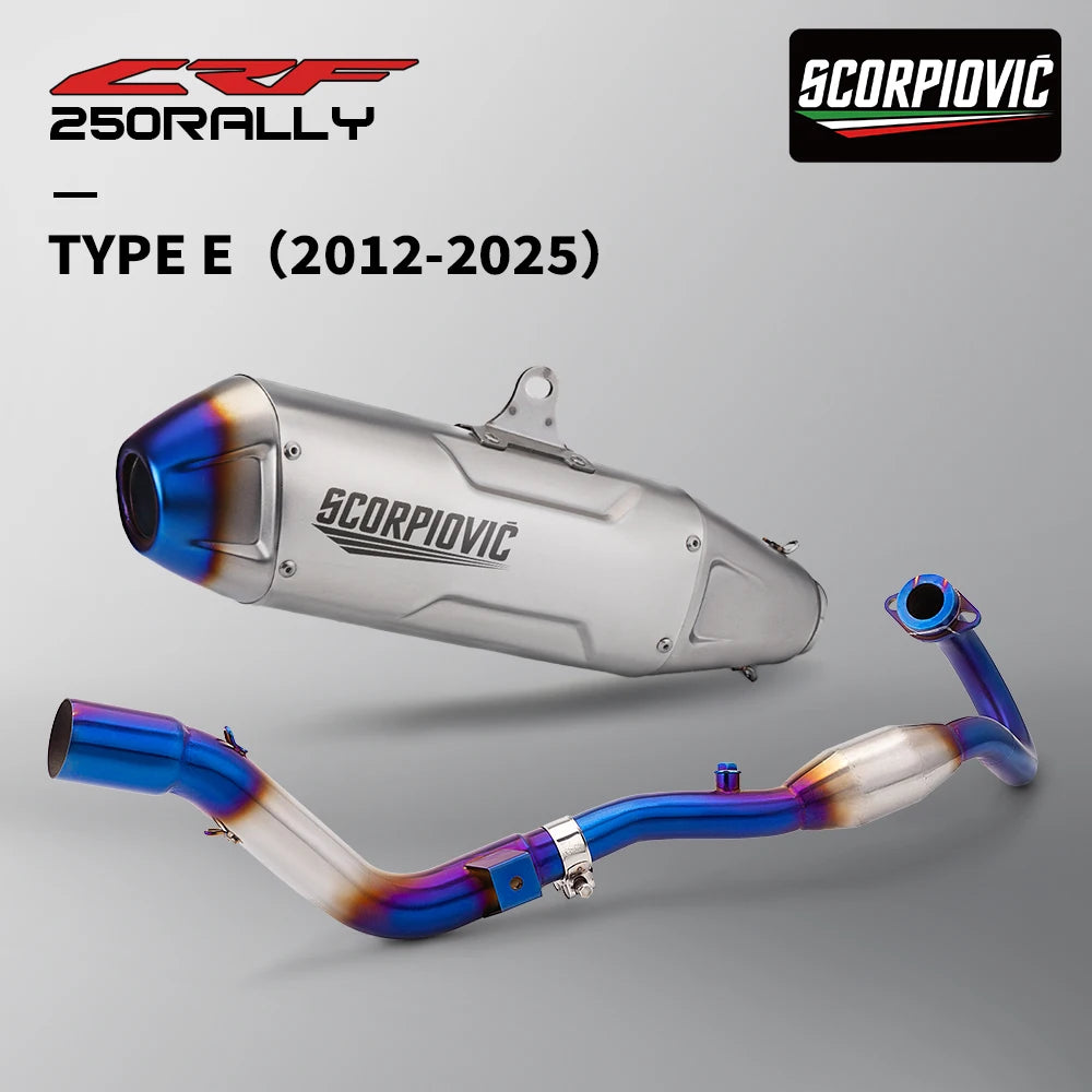 Off road CRF250 CRF250F CRF250L Front Link Pipe Full Exhaust System Muffler 2012-2025