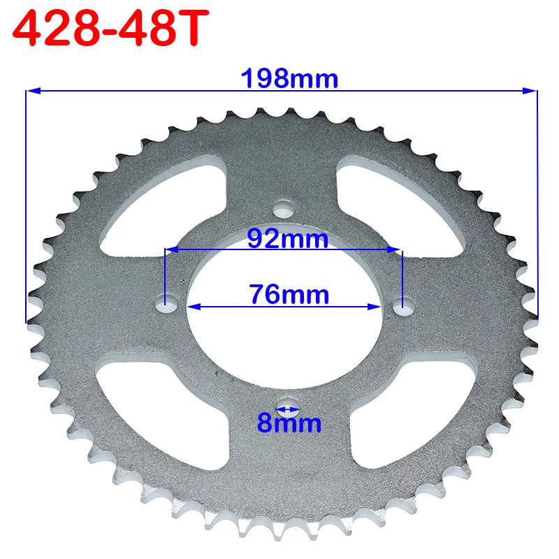 Kit pignon + couronne 428 — ATV Quad Pit Bike Moto 25T à 48T