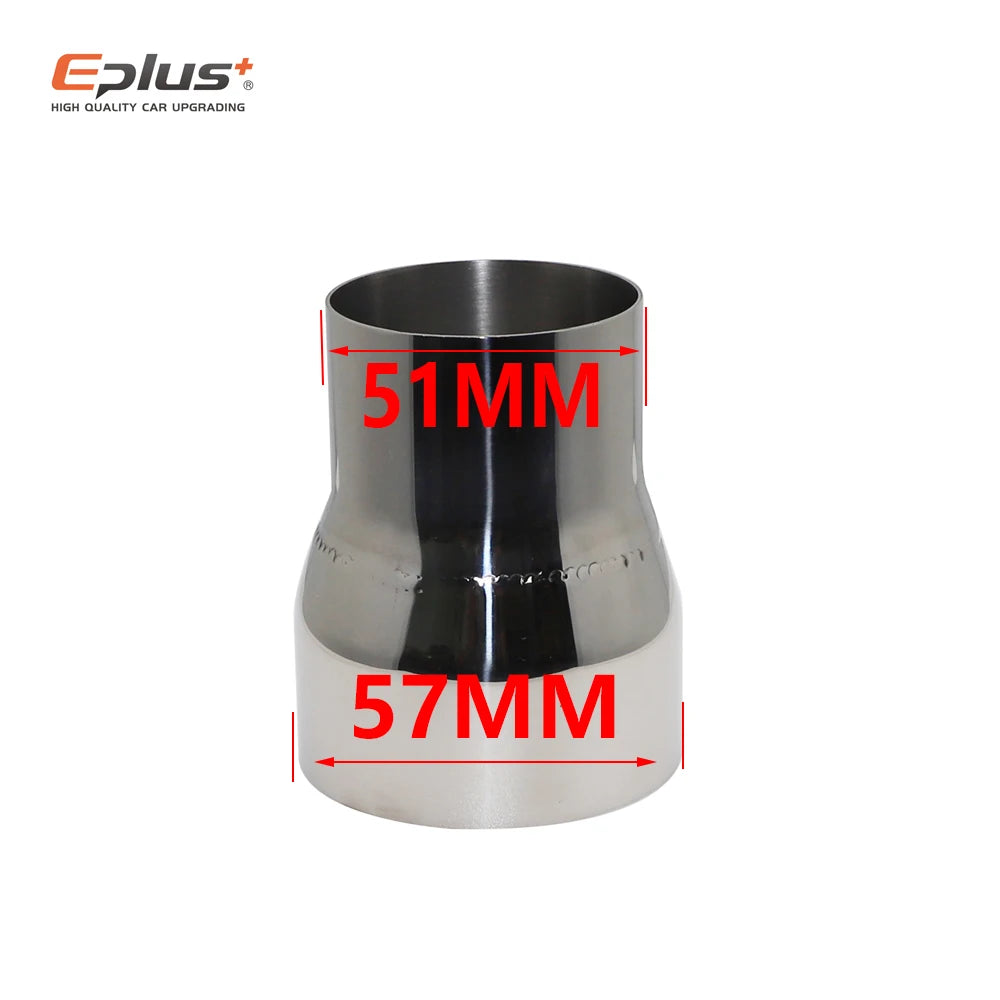 Size range 51mm to 89mm Universal Stainless Steel Straight Adapter Reducer Car Motorcycle Exhaust Muffler Pipeline Welded Pipe