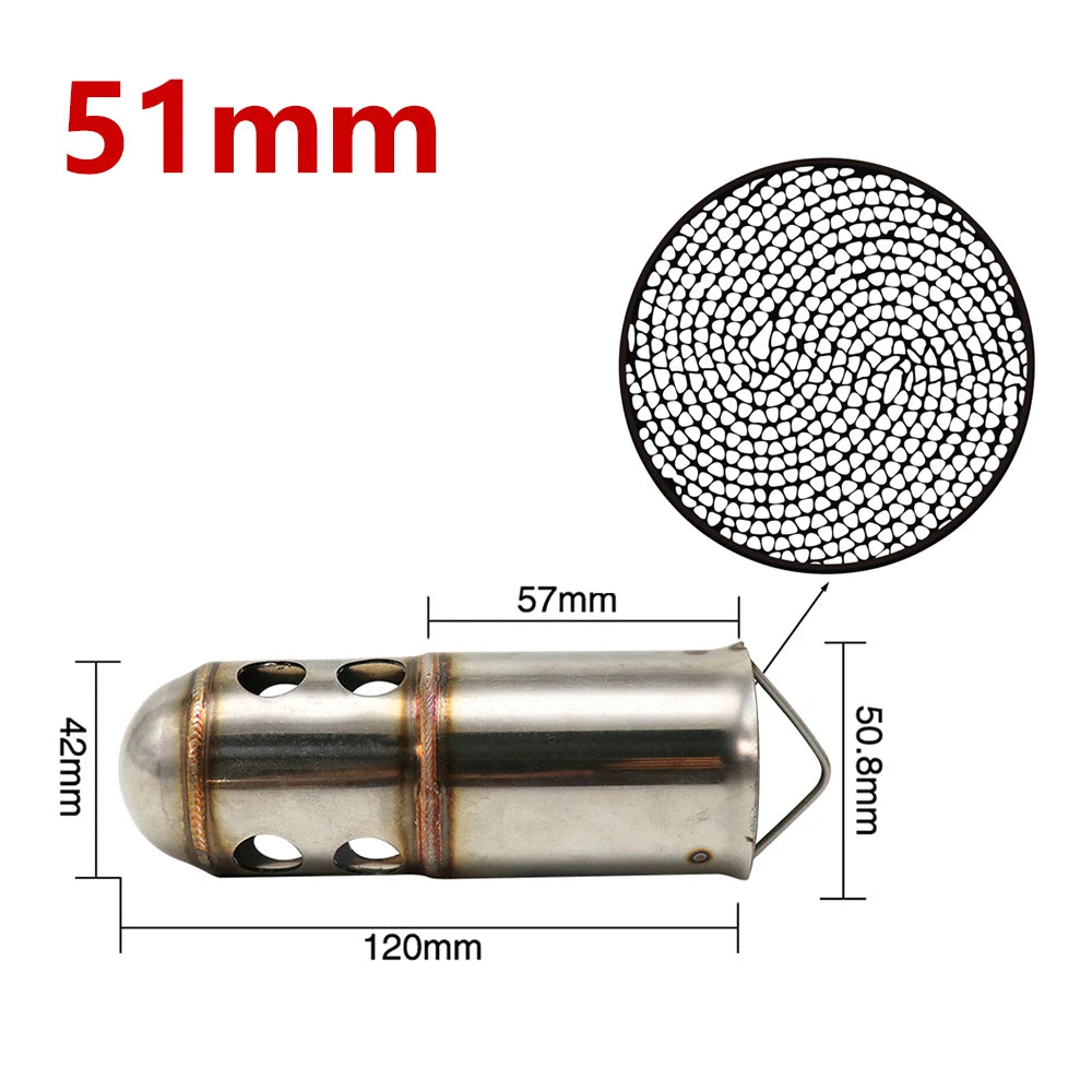 DB Killer silencieux 51/60 mm — Réducteur de bruit échappement universel